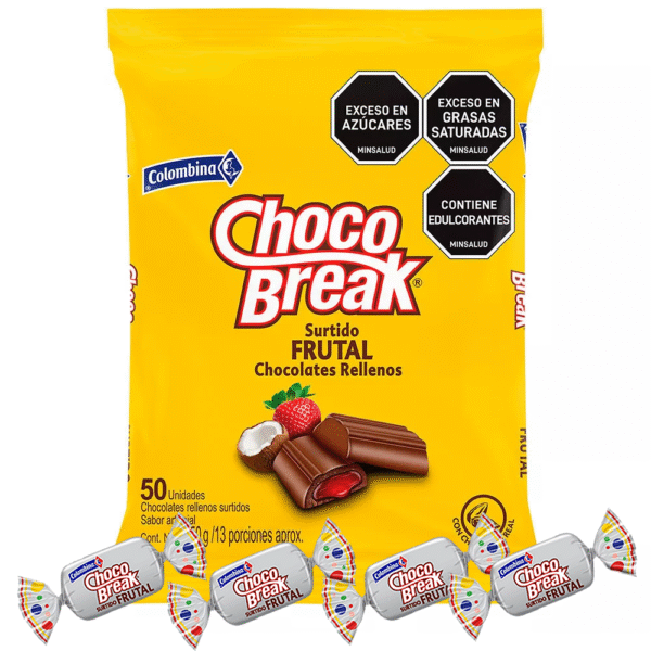 Chocobreak Chocolate filled with Fruit 50 PC 250g