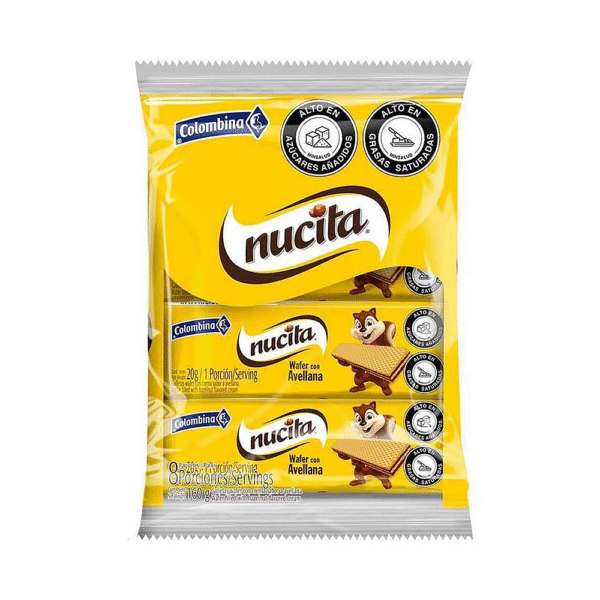 Nucita Wafer Hazelnut flavored Cookies 8 pack 160g