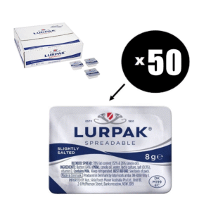 Lurpak Spreadable Portions x 50 .fw Lurpak Butter Spreadable Individual Portions 8g 50 Pack Carton Bulk Box